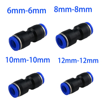 6mm /8mm/10mm/12mm pousser au connecteur Air PneumaticTube raccord rapide pour l'irrigation du système de brumisation du pulvérisateur d'eau de jardin