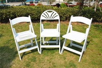 Chaise pliante Wimbledon en résine de haute qualité, écologique, durable, pour mariage, événement, fête, jardin, avec coussin de siège à lattes