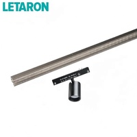 Projecteur LED à grille haute luminosité CRI90 homologué UL, 12V/24V CC, CCT personnalisable, longueur sur mesure, kit rail modulaire complet OEM/ODM