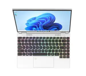 2023 New Factory OEM 14 Inch Touch Screen 2 In 1 Aluminum Ultrabook Laptop Quad Core Metal Notebook