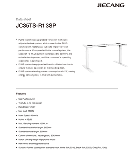 JIECANG OEM ODM Mesa de Oficina Eléctrica Ajustable en Altura, Escritorio Ergonómico para Trabajar de Pie o Sentado, Marco de Escritorio para Computadora - Product Image 4