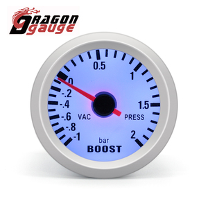 Dragon car meter for do6031 white shell 52mm blue led car <strong>turbo</strong> <strong>pressure</strong> 1 2 bar psi <strong>turbo</strong> boost <strong>gauge</strong> - Product Image 1