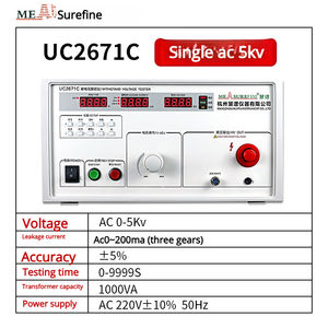 Huipu UC2670A Basınç Dayanım Test Cihazı: Yüksek Gerilim Makinesi Dielektrik Dayanım Testi - 5KV/10K - Product Image 5