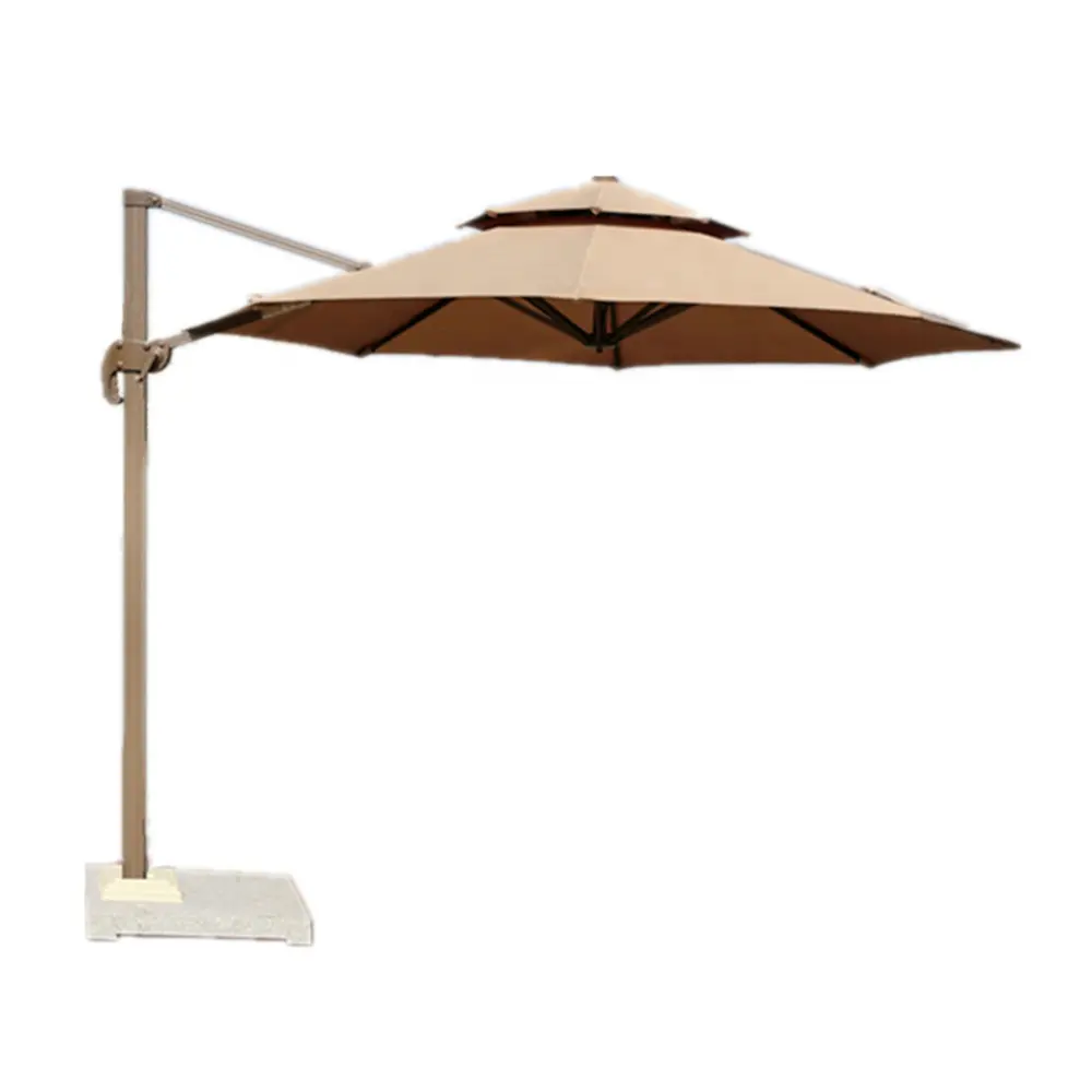 Mobilier de jardin centre commercial café banane poteau en acier parasol de jardin patio Parapluie romain rond