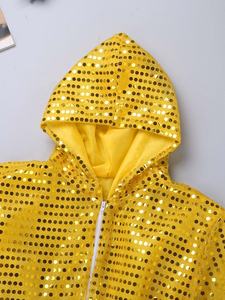 Conjunto de 3-14 Piezas para Niños y Niñas, Sudadera con Capucha, Pantalones y Sombrero Fedora, para Espectáculos de Jazz, Danza, Hip-Hop y Actuaciones en Escenario - Product Image 4