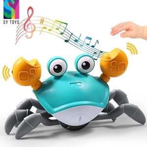 SY bébé crabe jouet infantile ventre temps jouets sensoriel électrique Induction <span class=keywords><strong>crabes</strong></span> interactif <span class=keywords><strong>marche</strong></span> danse jouet pour garçons filles enfant en bas âge - Product Image 1