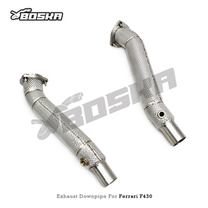 Colector de escape <span class=keywords><strong>BSK</strong></span> Axle con tubo descendente recto para Ferrari F430 4.3L 2005-2009, sistema de escape Boska SUS304 con control - Product Image 2