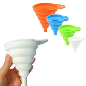 Entonnoir en silicone pliable, outil de transfert de liquides et de poudres, gain de place, portable pour les voyages, la maison, la cuisine, le camping - Product Image 1