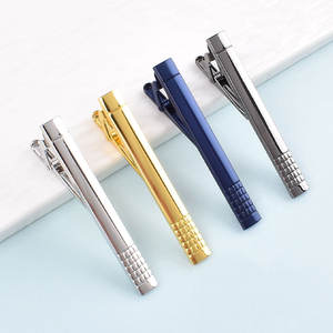 卸売りカスタムOEMメンズメタルシルバーゴールドタイクリップホルダースクエア形状おしゃれな無地留め金スキニータイバーピンギフト - Product Image 2