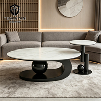 Table basse rectangulaire en marbre de luxe nordique, personnalisable, table de salon design pour salon, hôtel, petit appartement