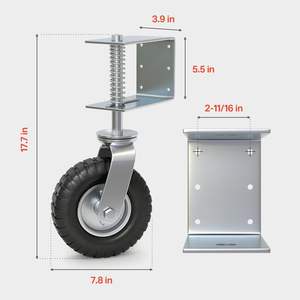 Hoch leistungs zaun Torrad 10 Zoll Metall Gate Wheel Gate <span class=keywords><strong>Caster</strong></span> - Product Image 1