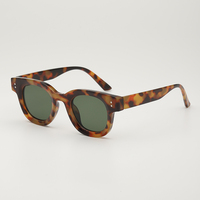 Lunettes de soleil carrées Midey anti-UV pour hommes, motif léopard vintage, monture épaisse noire