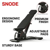 Banc de musculation Snode 2.0 pliable et réglable, gain de place, multi-positions, pour entraînement musculaire avec haltères en intérieur, sécurité garantie