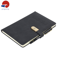Carnet de notes en cuir avec logo personnalisé, couverture en tissu et PP avec fermoir magnétique, reliure cousue, agenda de bureau