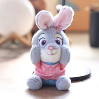 Porte-clés pendentif tendance en forme de lapin ou de renard, jouet en peluche super doux pour anniversaire et fonction anti-stress