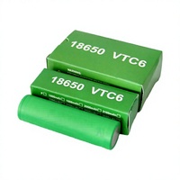 بطارية ليثيوم أيون VTC6 18650 بجهد 3.6 فولت وسعة 3000 مللي أمبير في الساعة، تيار مستمر 20 أمبير وذروة تفريغ 30 أمبير، 500 دورة شحن، بطارية قابلة لإعادة الشحن، مخزون محلي في اليابان
