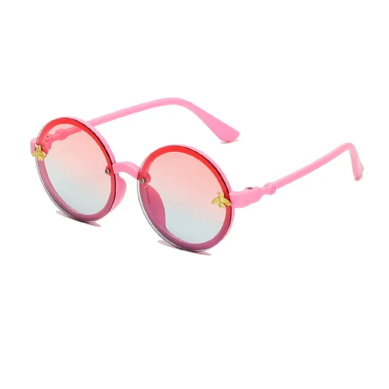 Round frame cute children's sunglasses cross-border fashion trend street pat baby sunglasses round face girl glasses