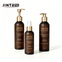 Vente en gros de flacons ronds en PET HDPE personnalisés de 100 ml, 250 ml, 300 ml pour cosmétiques, shampooing, lotion, avec pompe à lotion pour soins de la peau