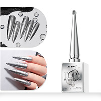 Gel à ongles effet gouttes d'eau 3D sans essuyage, 15 ml, effet gouttes d'eau stéréoscopique, couche de finition transparente longue durée