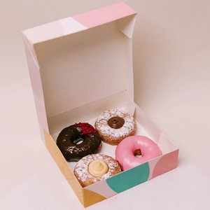 Оптовая продажа из Китая: Экологичные подарочные коробки для выпечки и пончиков из переработанных материалов с матовой ламинацией, для <span class=keywords><strong>2</strong></span>, 4, 6 штук. - Product Image 2
