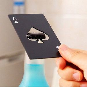 Wholesale Online Hot Sale Black Poker Card Spades Beer Bottle Opener Personalized Stainless Steel <b>Bar</b> <b>Tool</b> - Product Image 6
