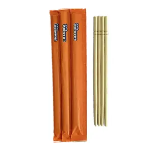 Bastão de bambu descartável com logotipo personalizado para sushi japonês usado com capa de papel