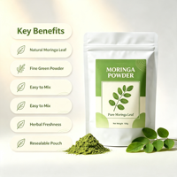 Suplemen Label Pribadi OEM Bubuk Daun Moringa Murni Alami Ekstrak Daun Moringa Bubuk