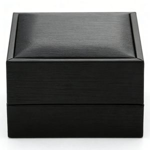 Caja para Pendientes Vintage, Diseño Minimalista, Caja de Regalo para Joyería de Cuero PU Rígido, Inserto de Gamuza, Logotipo Grabado, OEM - Product Image 4