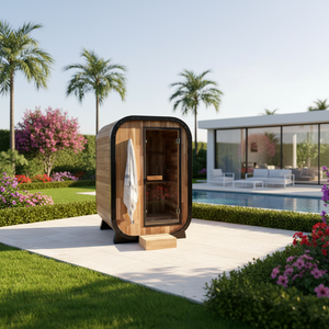 Sauna extérieur de luxe en cèdre pour 1-2 personnes, cabine de sauna carrée, spa, par le fabricant, sauna à vapeur intérieur - Product Image 2
