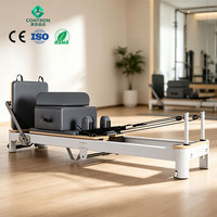 CONTRON Reformer Pilates dari Aluminium Alloy Warna Kustom Garansi 5 Tahun Tempat Tidur Pilates Studio Rumah yang Dapat Disesuaikan
