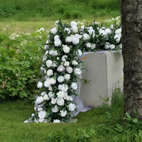 Plante verte simulée arrangement floral chemin de mariage fleur décoration de mariage proposition fond décoration fleur