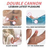 Vibrador Doble para Mujeres Adultas, Dildo para Parejas, Juguete Sexual para Chicas, Juguete Sexual Lésbico para Hombre y Mujer