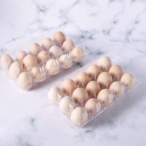 プラスチック製卵トレイ6/8/10/15/30穴透明透明使い捨てブリサー卵カートン - Product Image 1
