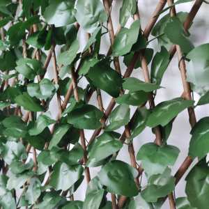 Stokta hafif dayanıklı hasır çit yeşil yaprak tasarımı ile doğal çevre dostu bahçe sınır ısıl işlem görmüş söğüt çerçeve - Product Image 3