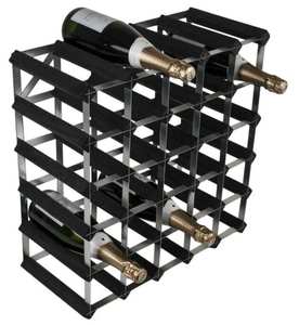 Klassische modulare Wein regale aus Holz und Metall mit 42 Flaschen - Product Image 3