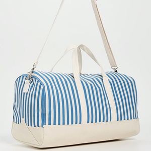 Custom Casual Foldable All Striped Duffle Bag Large Capacity Sport Weekender Travel Bag Zip Durable Waterproof Eco-Friendly - Product Image 5