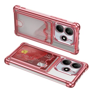 Étui de téléphone antichoc avec porte-cartes pour <span class=keywords><strong>Xiaomi</strong></span> Redmi Note 14/13/12 A3 14C/13C, <span class=keywords><strong>coque</strong></span> intégrale électroplaquée anti-chute - Product Image 4