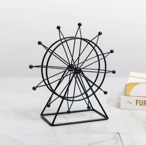 Adorno de Rueda de la Fortuna de Metal Estilo Nórdico Minimalista, Escultura Moderna para Decoración del Hogar, Mesa de Salón, Vinoteca u Oficina - Product Image 3