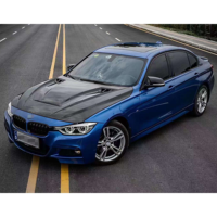 Couvre-capot avant en fibre de carbone style MBJ avec aération pour BMW Série 3 F30 2012-2018, kit carrosserie pour capot avant