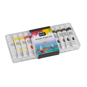 Personnalisé Pas Cher 12 Pack 6ml <span class=keywords><strong>Acrylique</strong></span> Couleur <span class=keywords><strong>Tube</strong></span> de <span class=keywords><strong>Peinture</strong></span> pour Enfants <span class=keywords><strong>Peinture</strong></span> - Product Image 1