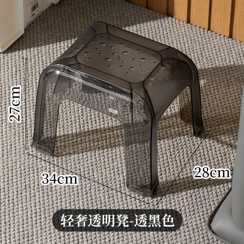 Taburetes bajos transparentes (paquete de 2)