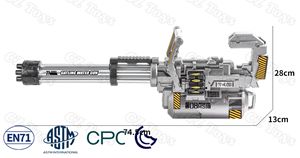 Новинка: Электрический водяной пистолет Гатлинга с автоматической подачей воды, непрерывной стрельбой и увеличенной емкостью, импульсный электрический водяной пистолет Гатлинга - Product Image 3