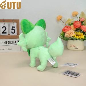 FYQC New Leaf <b>Cat</b> <b>Plush</b> Doll 20cm Height PP Cotton Filled Zhu Ziyu Standing Posture Grass-Themed Toy-FYQC Brand - Product Image 2