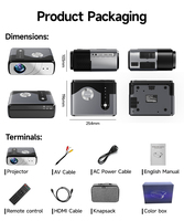 Proyector de Cine en Casa con Android 11 y Google TV OEM A8K, con Consola de Juegos, Portátil, Auto HD