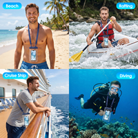 Étui étanche pour téléphone IPX8, essentiels pour la plage et les croisières, écran tactile, fermeture facile, sac étanche pour téléphone portable