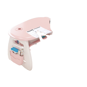 Ensembles de meubles pour tout-petits et enfants de maternelle Azan, design japonais coloré en plastique - Bureau et chaise d'étude pour enfants d'âge préscolaire avec montage facile - Product Image 1