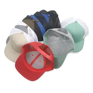 Casquette en plastique à boucle en maille pour hommes et femmes, chapeau de camionneur respirant 2 couleurs, Offre Spéciale