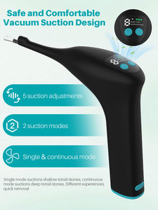 Nettoyeur de pierres amygdaliennes et de mauvaise haleine avec caméra HD 1080P, aspiration sous vide, vue à 360 degrés, 5 niveaux d'aspiration, rechargeable - Product Image 4