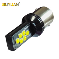 Vente directe d'ampoules LED pour voiture, blanc, rouge, jaune, Canbus 3030-12smd P21w 1156 1157, ampoule LED de signalisation