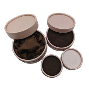 Linshi, заводское персонализированное индивидуальное ожерелье в простом стиле, круглая форма, серьги, кольцо, браслет, Подарочная коробка для ювелирных изделий, бумажная упаковочная коробка - Product Image 2